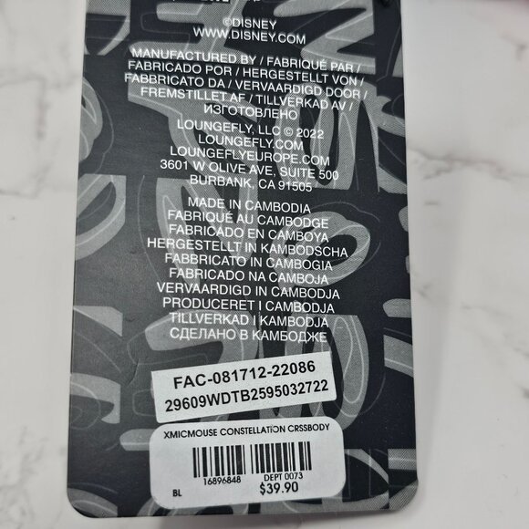 NWT Loungefly Disney Minnie & Mickey Mouse Constellation Crossbody Bag Pluto - Picture 4 of 5